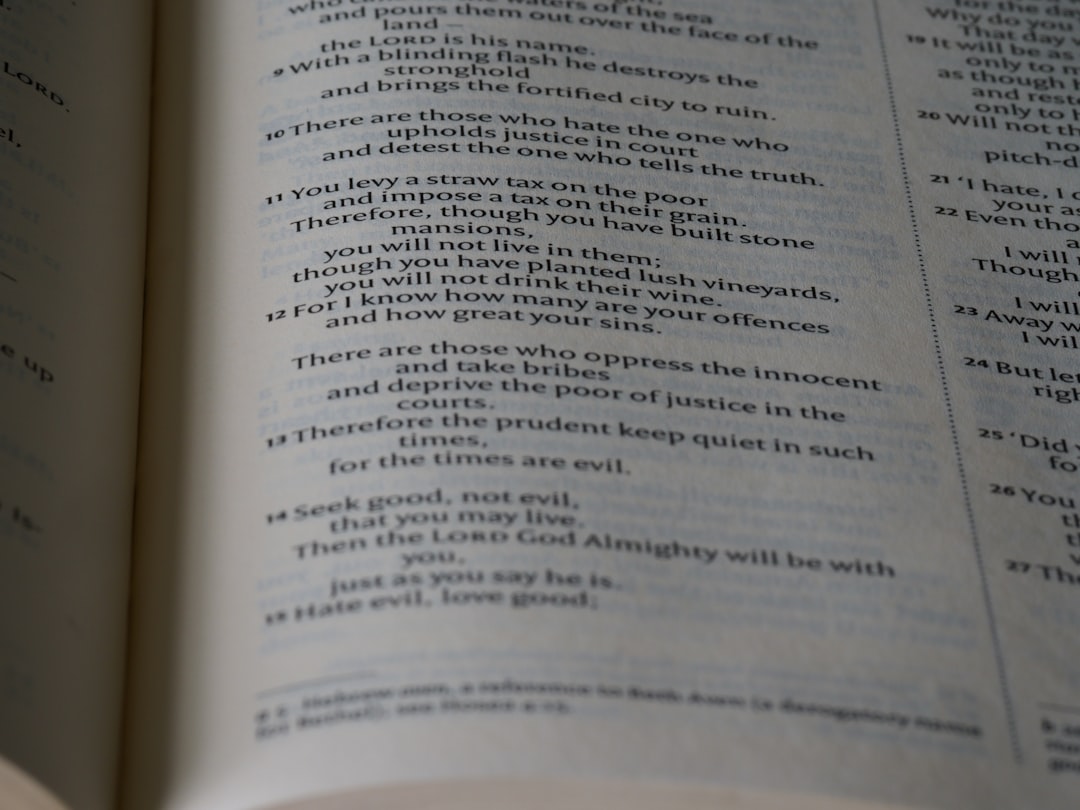 a close up of an open book with words on it